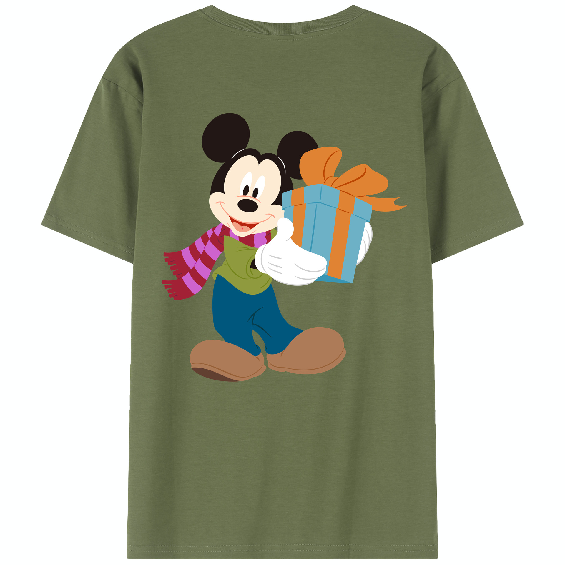 （画像用） ミッキーマウス Mickey Mouse 綿100％半袖Tシャツ（背面プリント）